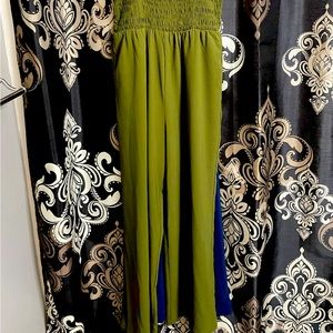 Green Sleeveless jumpsuit